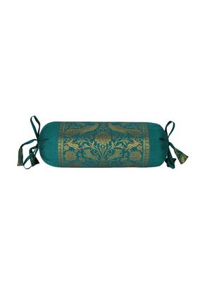 Lal Haveli Designer Silk Bolster Pillow Cushion Covers Set of 2 Pcs 18 x 8 inch 3
