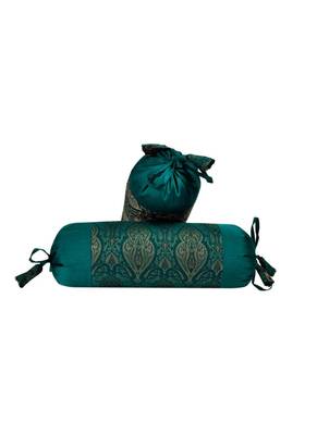 Lal Haveli Sofa Decoration Handmade Silk Bolster Cushion Covers Set of 2 Pcs 18 x 8 inch 1