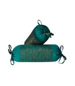Lal Haveli Designer Handmade Silk Fabric Bolster Pillow Cover Set of 2 Pcs 18 x 8 inch
