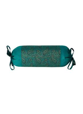 Lal Haveli Designer Handmade Silk Fabric Bolster Pillow Cover Set of 2 Pcs 18 x 8 inch 3