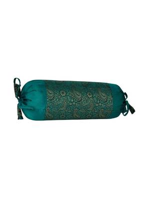 Lal Haveli Designer Handmade Silk Fabric Bolster Pillow Cover Set of 2 Pcs 18 x 8 inch 4