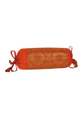Lal Haveli Designer Silk Bolster Cushion Covers Set of 2 Pcs 18 x 8 inch 4