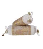 Lal Haveli Living Room Decorative Designer Silk Bolster Pillow Covers Set of 2 Pcs 18 x 8 inch