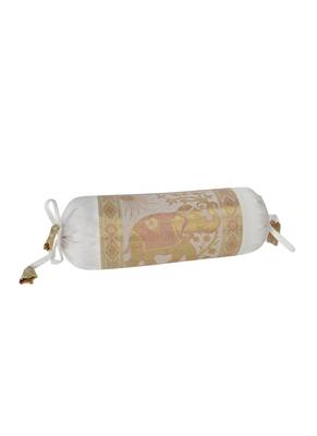Lal Haveli Living Room Decorative Designer Silk Bolster Pillow Covers Set of 2 Pcs 18 x 8 inch 4