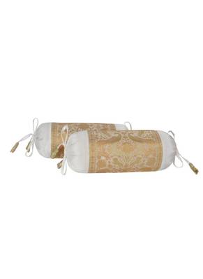 Lal Haveli Diwan Bed Decorative Silk Bolster Pillow Cushion Covers Set of 2 Pcs 18 x 8 inch 2