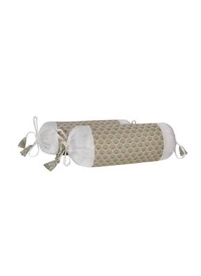 Lal Haveli Handmade Silk Fabric Bolster Pillow Covers Set of 2 Pcs 18 x 8 inch 2