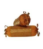 Lal Haveli Handmade Designer Silk Bolster Pillow Covers Set of 2 Pcs (18 x 8 inch)