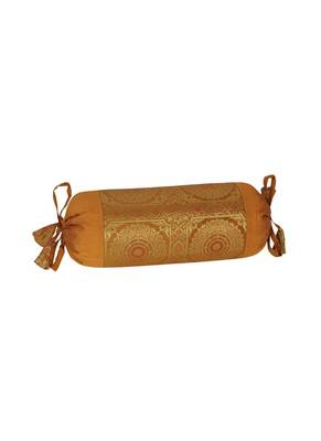 Lal Haveli Handmade Designer Silk Bolster Pillow Covers Set of 2 Pcs (18 x 8 inch) 4