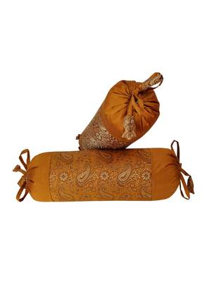 Lal Haveli Living Room Decorative Silk Bolster Pillow Covers Set of 2 Pcs 18 x 8 inch 1