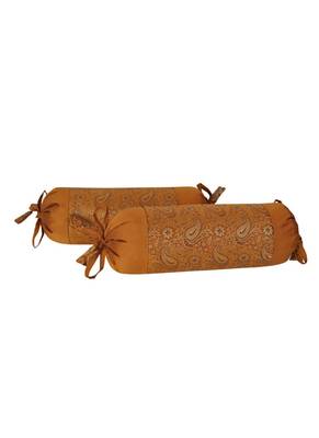 Lal Haveli Living Room Decorative Silk Bolster Pillow Covers Set of 2 Pcs 18 x 8 inch 2