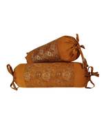 Lal Haveli Designer Silk Bolster Pillow Cushion Cover 18 x 8 inch Set of 2