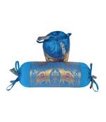 Lal Haveli Handmade Elephant Design Silk Bolster Cushion Cover 18 x 8 inch Set of 2 Pcs