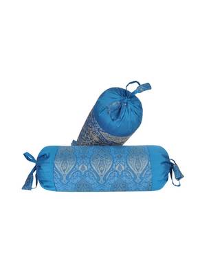Lal Haveli Silk Bolster Pillow Cushion Covers Living Room Decorations Set of 2 18 x 8 inch 1