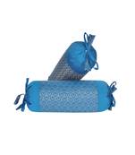 Lal Haveli Handmade Designer Silk Bolster Pillow Covers Set of 2 Pcs 18 x 8 inch