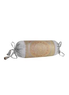 Lal Haveli Silk Bolster Cushion Cover for Diwan/Bed/Sofa Decorations 18 x 8 inch Set of 2 Pcs 4