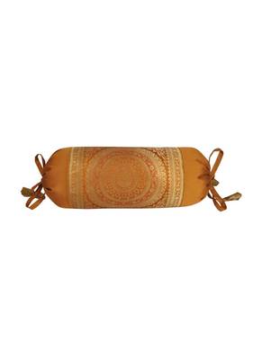 Lal Haveli Handmade Silk Fabric Bolster Pillow Cushion Covers Set of 2 Pcs 18 x 8 inch 3