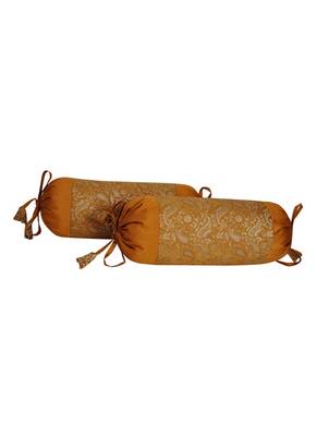 Lal Haveli Sofa Decoration Handmade Silk Bolster Cushion Covers Set of 2 Pcs 18 x 8 inch 2