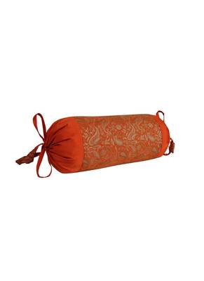 Lal Haveli Designer Silk Fabric Bolster Pillow Cover Set of 2 Pcs 18 x 8 inch 4