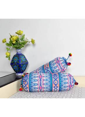 Lal Haveli Decorative Handloom Bolster Cushion Covers 18 x 8 inch Set of 2 Pcs 1