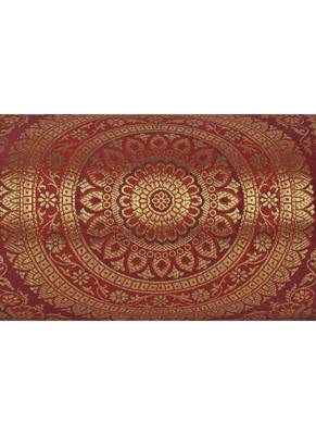 Lal Haveli Sofa Decor Maroon Color Silk Bolster Cushion Covers 18 x 8 Inch Set of 2 Pcs 4