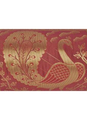 Lal Haveli Peacock Design Maroon Color Silk Bolster Cushion Covers 18 x 8 Inch Set of 2 Pcs 4