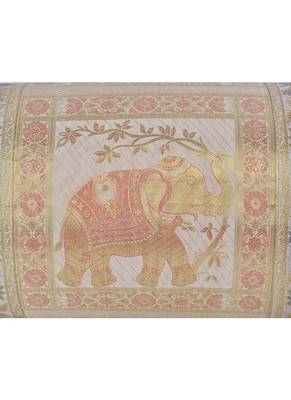 Lal Haveli Silk Fabric Designer Bolster Pillow Cover 30 x 15 inch 3
