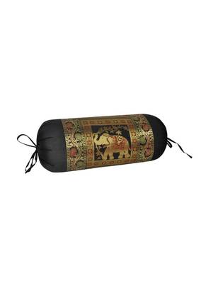 Lal Haveli Rajasthani Handmade Designer Silk Cervical Neck Pillow Cover 30 x 15 inch 2