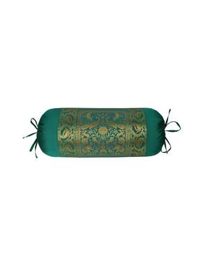 Lal Haveli Silk Bolster Pillow Covers Cases for Couch Bed Sofa 30 X 15 inch 1