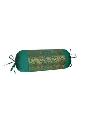 Lal Haveli Silk Bolster Pillow Covers Cases for Couch Bed Sofa 30 X 15 inch 2