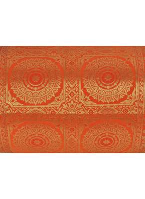 Lal Haveli Orange Designer Silk Bolster Pillow Cushion Cover for Diwan Bed Decoration 30 x 15 inch 3