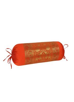 Lal Haveli Rajasthani Designer Silk Bolster Pillow Covers Cases for Couch Bed Sofa 30 X 15 inch 2