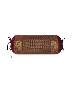 Lal Haveli Handmade Designer Cylindrical Pillow Cover 30 x 15 inch 1