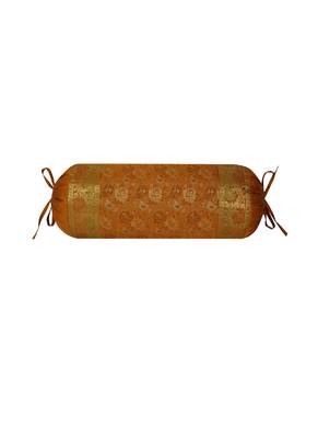 Lal Haveli Designer Silk Bolster Pillow Cover Home Decorative 30 x 15 inch 1