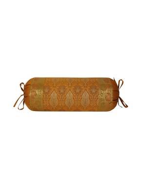 Lal Haveli Handmade Decorative Silk Bolster Pillow Cover 30 x 15 inch 1