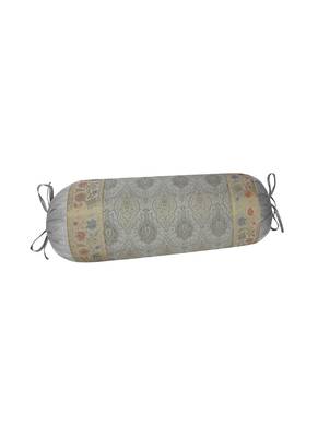 Lal Haveli Round Shape Silk Bolster Pillow Cover for Home Decor/Sofa Decor 30 x 15 inch 2