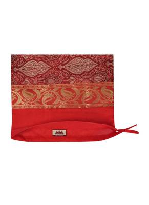 Lal Haveli Silk Fabric Designer Cervical Neck Pillow Cover 30 x 15 inch 4