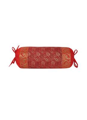 Lal Haveli Silk Bolster Pillow Cushion Cover 30 x 15 inch 1