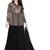 Black embroidered net Anarkalli lehenga with peplum top