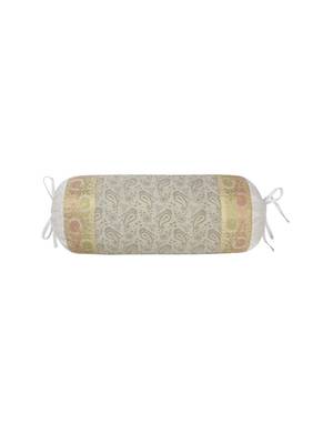 Lal Haveli Elegant Silk Bolster Pillow Cushion Cover Diwan Bed Decoration 30 x 15 Inch 1