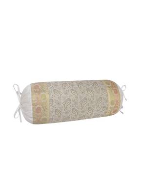 Lal Haveli Elegant Silk Bolster Pillow Cushion Cover Diwan Bed Decoration 30 x 15 Inch 2