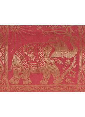 Lal Haveli Decorative Elephant Silk Round Bolster Pillow Cover 30 x 15 Inch 3