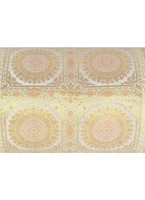 Lal Haveli Silk Fabric Designer White Color Bolster Pillow Cover 30 x 15 Inch 3