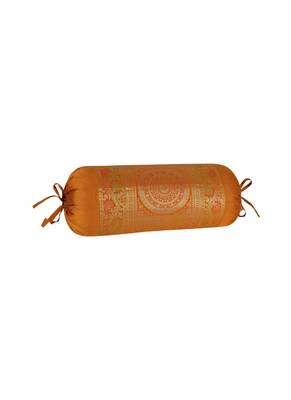 Lal Haveli Designer Silk Bolster Pillow Cushion Cover 30 x 15 Inch 2