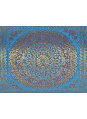 Lal Haveli Decorative Round Bolster Pillow Cover Turquoise Color 30 x 15 Inch 3