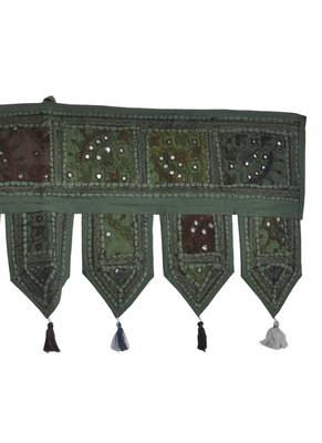 Handmade Door Hanging Ethnic Embroidered Patchwork Tapestry 38 By 14 Inches 2