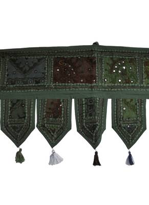 Handmade Door Hanging Ethnic Embroidered Patchwork Tapestry 38 By 14 Inches 3