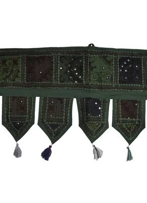 Patchwork Window Valance Home Decor Door Hanging Cotton Toran 38 By 14 Inches 2