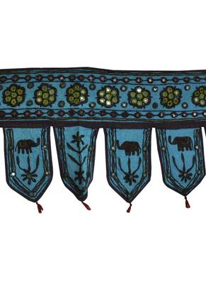 Patchwork Window Valance Home Decor Door Hanging Cotton Toran 38 By 14 Inches 3