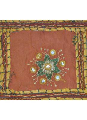 Vintage Door Hanging Zari Embroidery Patchwork Tapestry 43 By 16 Inches 3