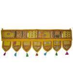 Vintage Door Hanging Zari Embroidery Patchwork Tapestry 43 By 16 Inches